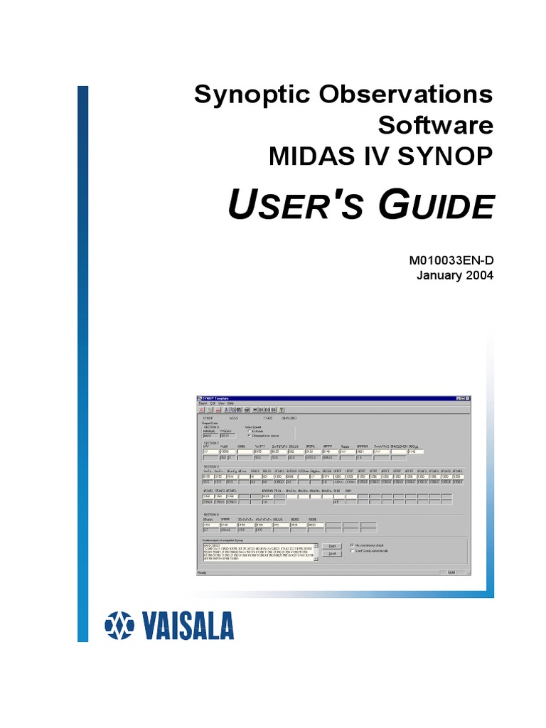 Midas IV Synop User's Guide M010033en-D | PDF | Cloud | Meteorology