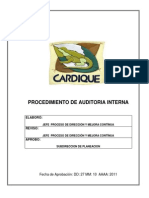 Procedimiento de Auditoria Interna PDF