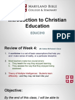 Educ310 - Intro To Christian Education 5