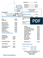 Buttery Price List 2014/2015: Brunch BR Unch