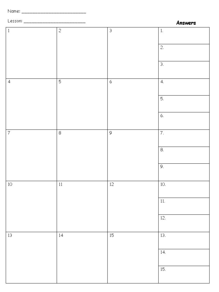 Lesson Plan Template with Answers | PDF