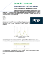 1o Simulação ENEM 2013 - Doenças, Ecologia e Citologia