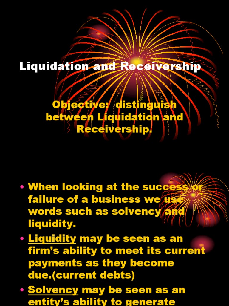 Liquidation and Receivership Liquidation Receivership Free 30day