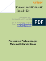 Unit 10 - Pentaksiran Perkembangan Matematik Kanak-Kanak