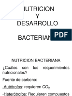 Nutricion y Crecimiento Bacteriano