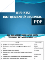 Kisi Kisi Dan Tabulasi Kuisioner Angket