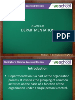 Departmentation: Welingkar's Distance Learning Division