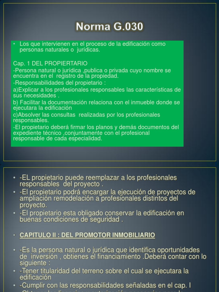 Norma G.030 | PDF | Propiedad | Calidad (comercial)