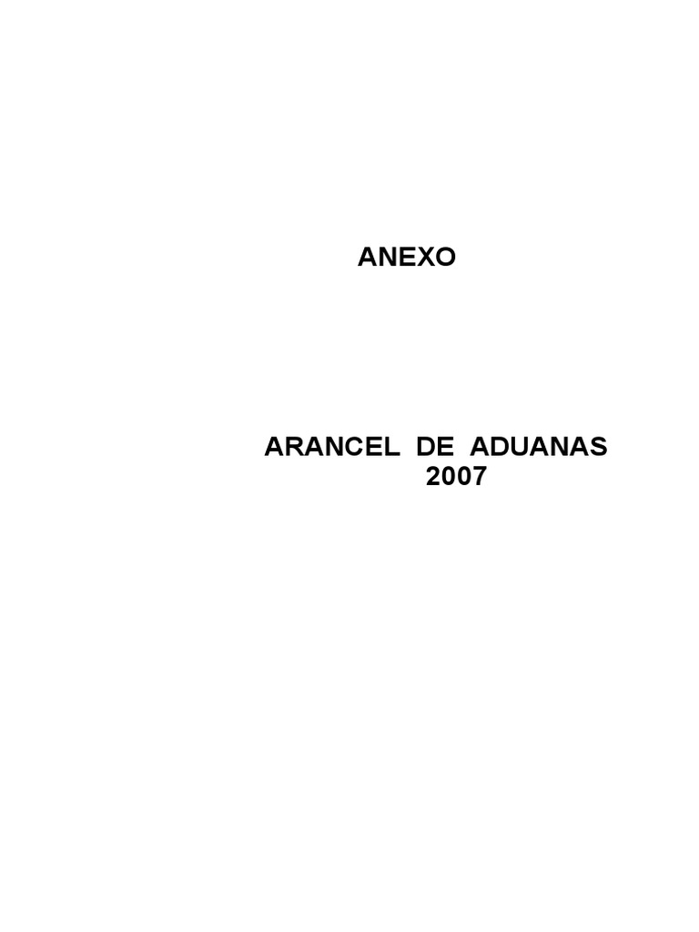 Arancel de Aduanas del Perú 2007 | PDF | aduana | Papel