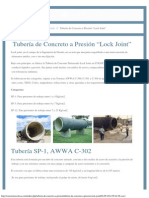 Tubería de Concreto A Presión "Lock Joint" PDF