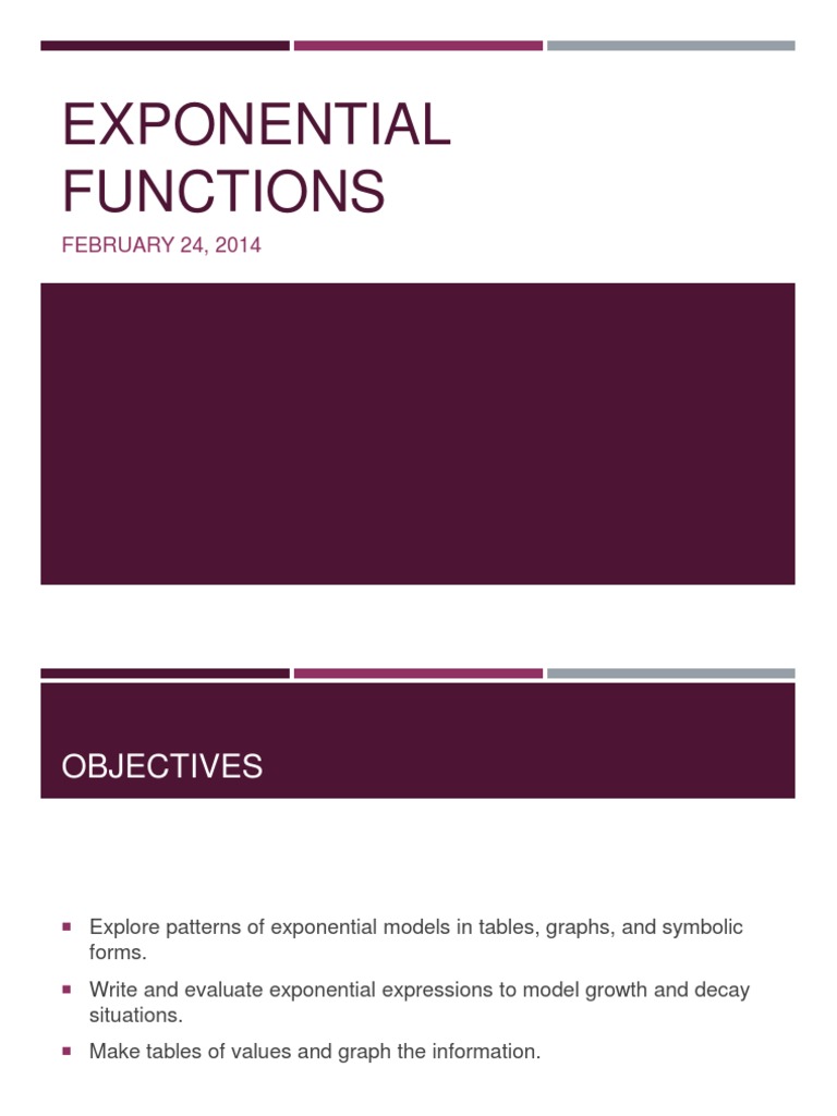 Understanding Exponential Functions | PDF | Teaching Methods ...