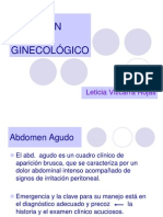 Abdomen Agudo Ginecologico - Dra Vizcarra