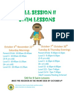 Fall Session II Swim Lessons 2014