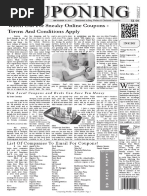 Couponing Weekly - sample issue