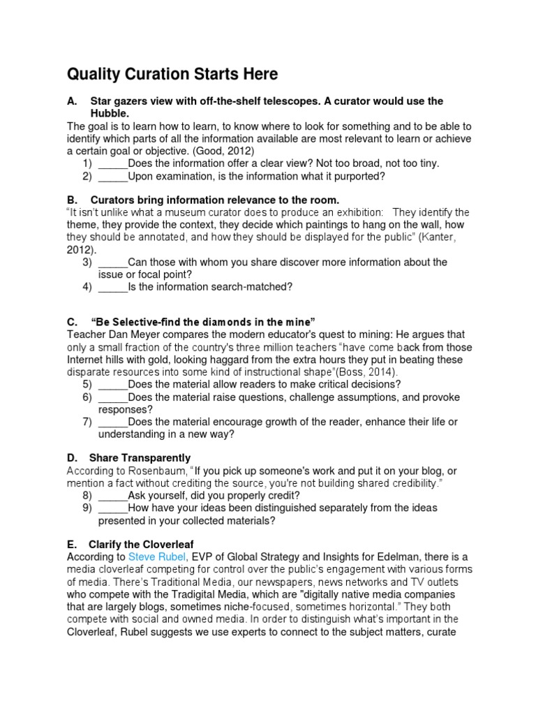 Content Curation Best Practices | PDF | Social Media | Popular Culture ...