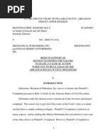 Hippv.Mechanical Publishing BRIEF FOR Motion to Dismiss