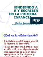 Aprendiendo a leer y escribir en la primera infancia