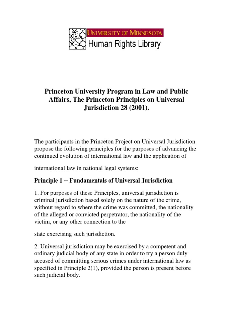 Princeton University Program in Law and Public Affairs The Princeton