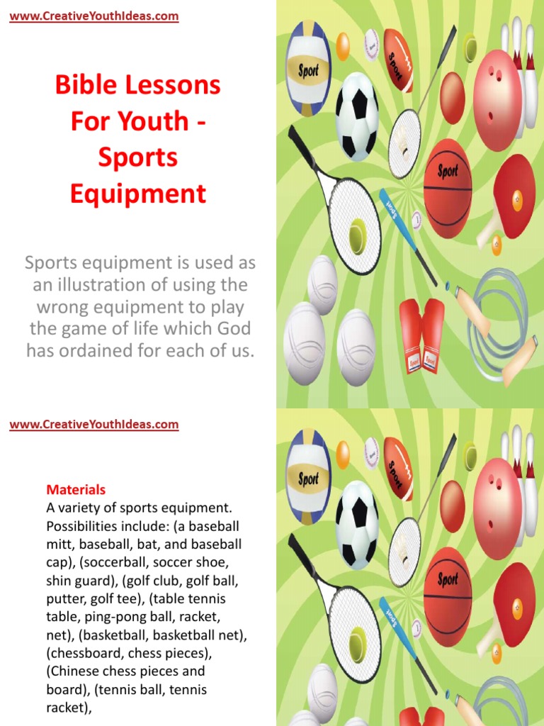 Bible Lessons for Youth Sports Equipment Table Tennis Theology