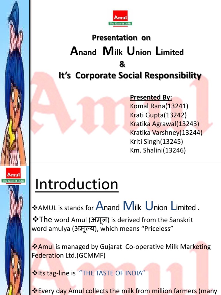Amul: Dairy Success & CSR Initiatives | PDF | Dairy | Food And Drink