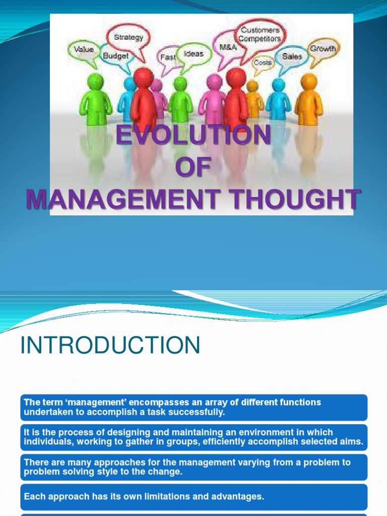 evolution of management essay