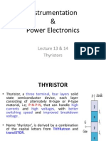 Instrumentation & Power Electronics: Lecture 13 & 14 Thyristors