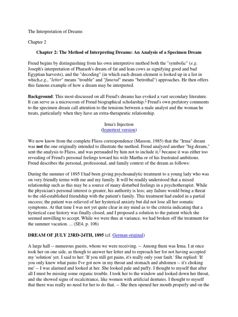 Freud The Interpretation of Dreams PDF Sigmund Freud Dream