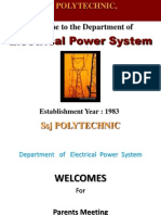 Welcome To The Department Of: Electrical Power System