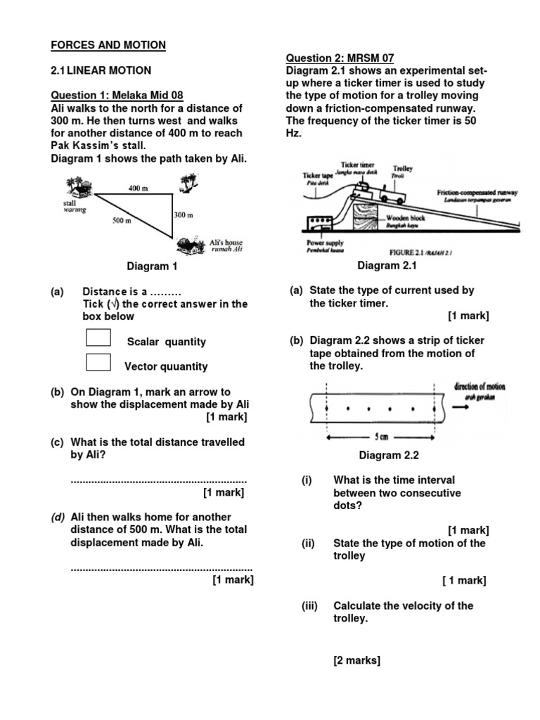 2 Forces and Motion | PDF | Weight | Mass