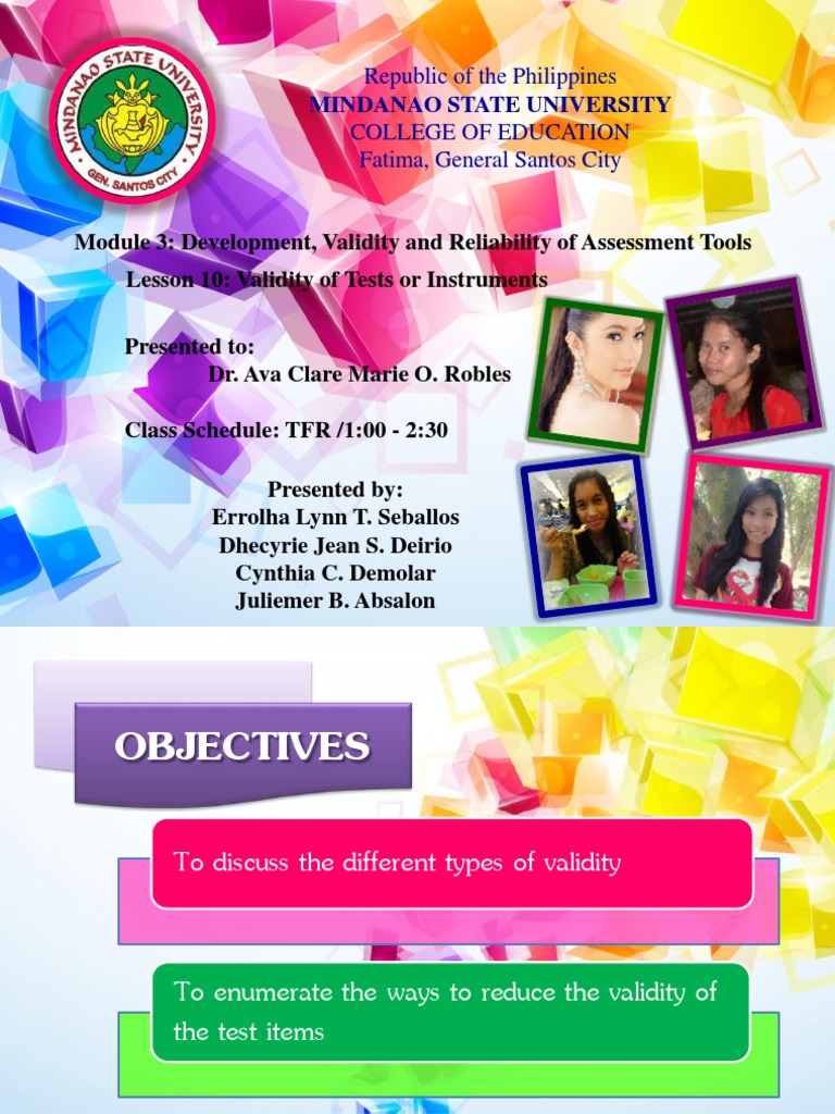 Development, Validity and Reliability of Assessment Tools | PDF ...