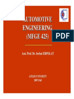 Automotive Engineering (MFGE 425)
