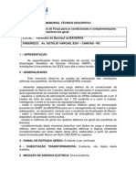 Memorial Técnico Descritivo PDF