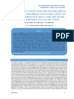 Analytical Study For The Psycho-Physiological Disorder and Its Relation To The Performance Skill For The Handball Premier League Players - Odt