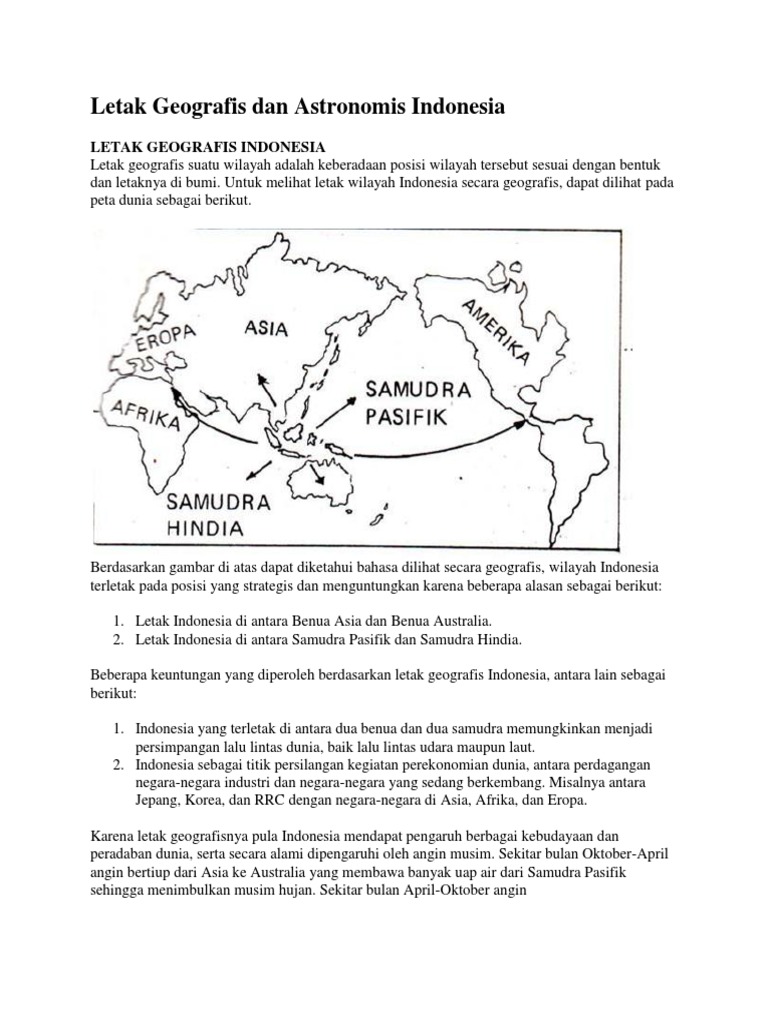 Letak Geografis Dan Astronomis Indonesia