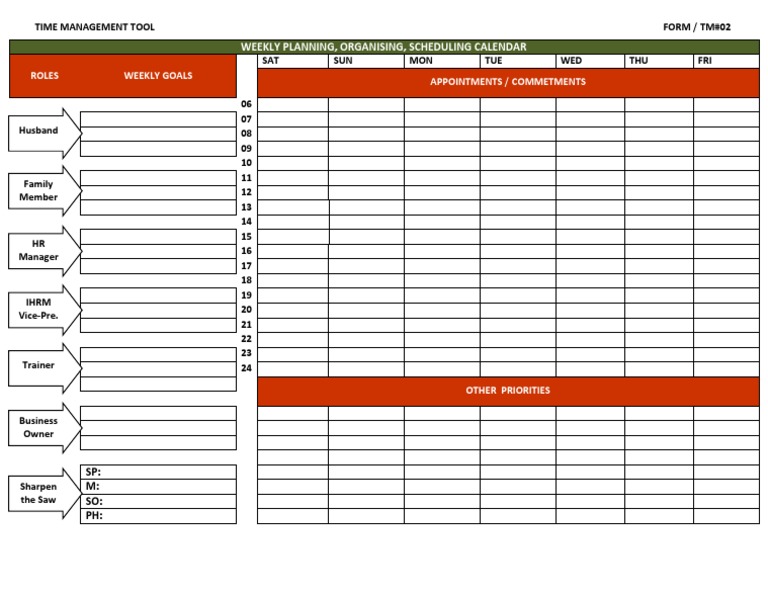 Weekly Time Management Planner | PDF