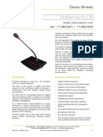 Televic D-Cerno D and C Digital Wired Discussion Units Data Sheet