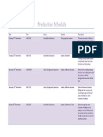 Production Schedule