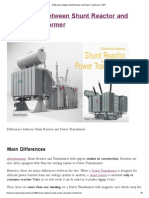 Differences Between Shunt Reactor and Power Transformer - EEP