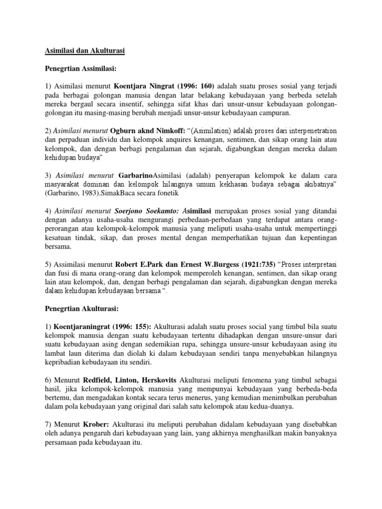 Contoh Akulturasi Asimilasi Dan Difusi - Simak Gambar Berikut