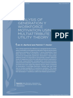 Analysis of Generation y Workforce Motivation Using Multiattribute Utility Theory