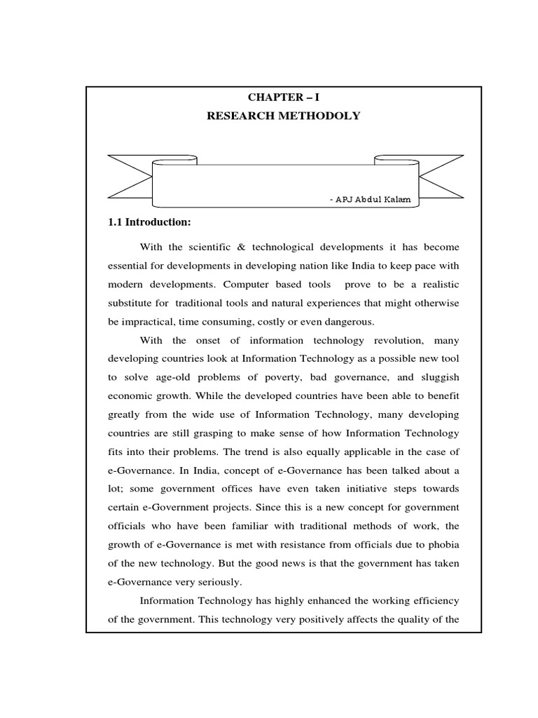Research Methodoly: Chapter - I | PDF | Science And Technology | Science