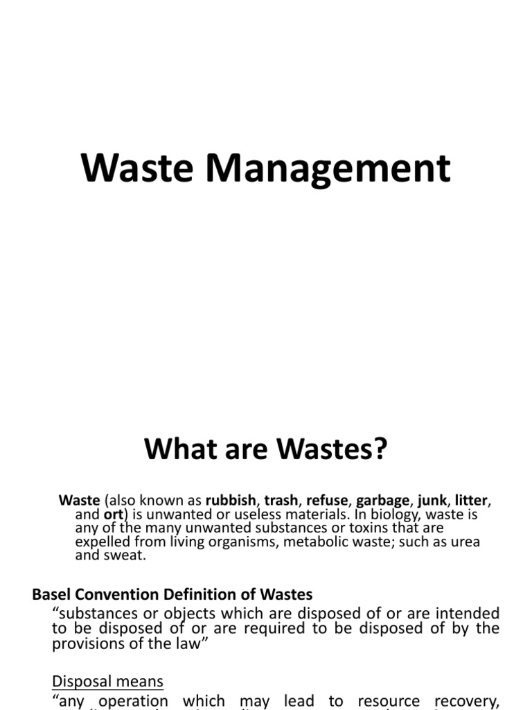 Waste Management | PDF