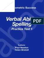 Psychometric Success Verbal Ability - Spelling Practice Test 1