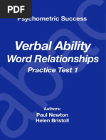 Psychometric Success Verbal Ability - Word Relationship Practice Test 1.pdf