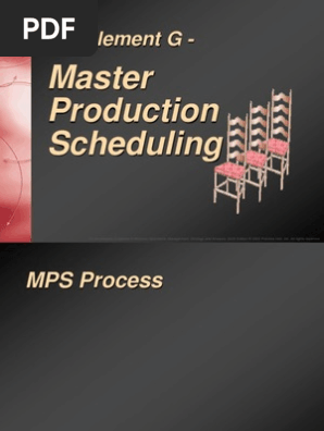 master production scheduling