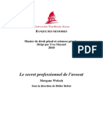 Le Secret Professionnel de L'avocat PDF