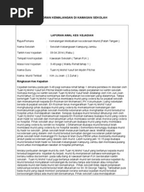 Format Laporan Kes Kemalangan Murid Pdf