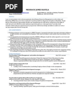 Meshack Kayila's CV PDF