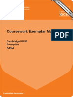 0454 Enterprise Coursework Exemplar Materials WEB