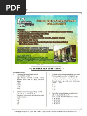 Soal Matematika Smp Barisan Dan Deret Pdf